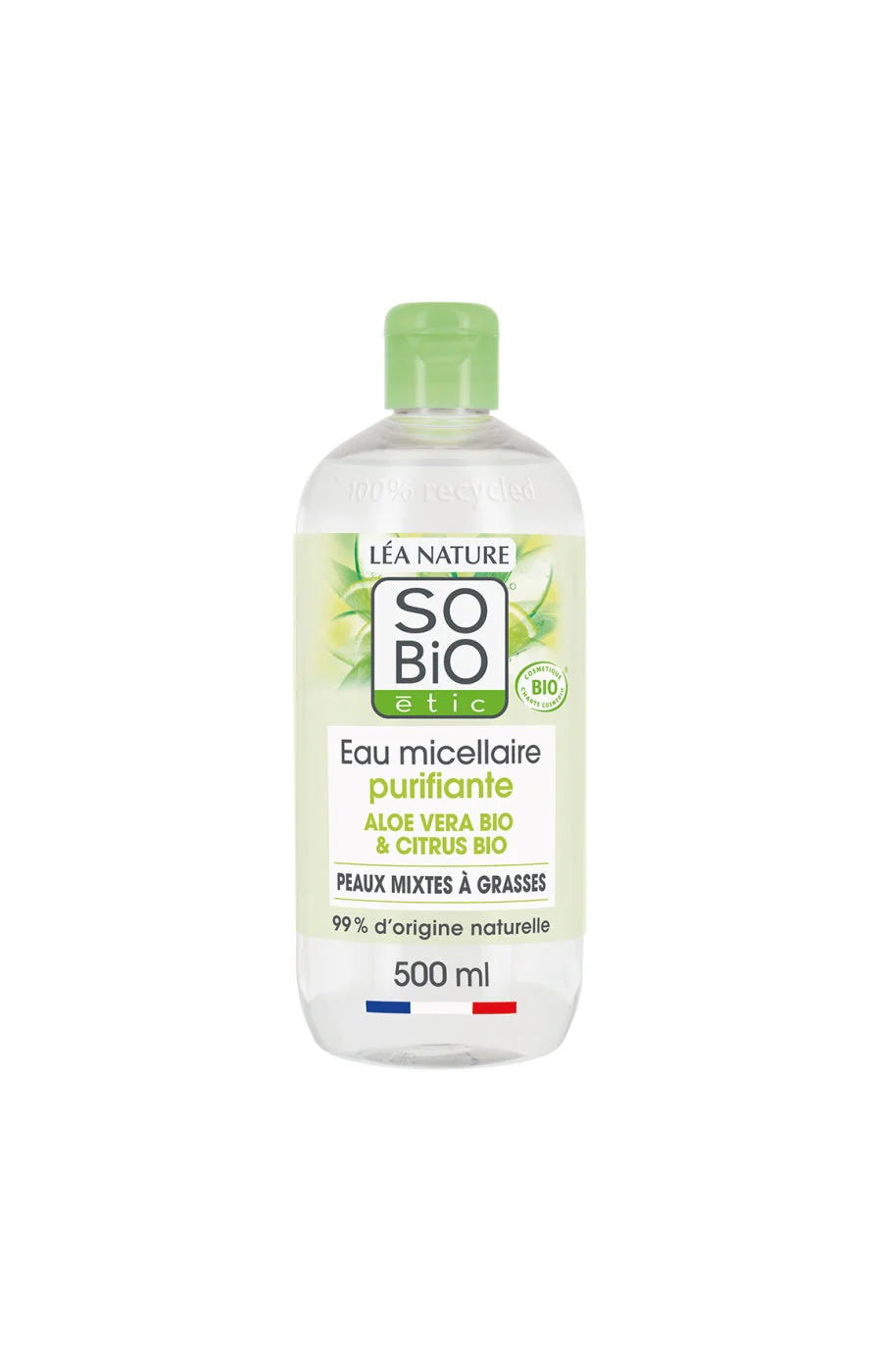 Eaux micellaires purifiantes bio - Aloe vera - Peaux mixtes à grasses
