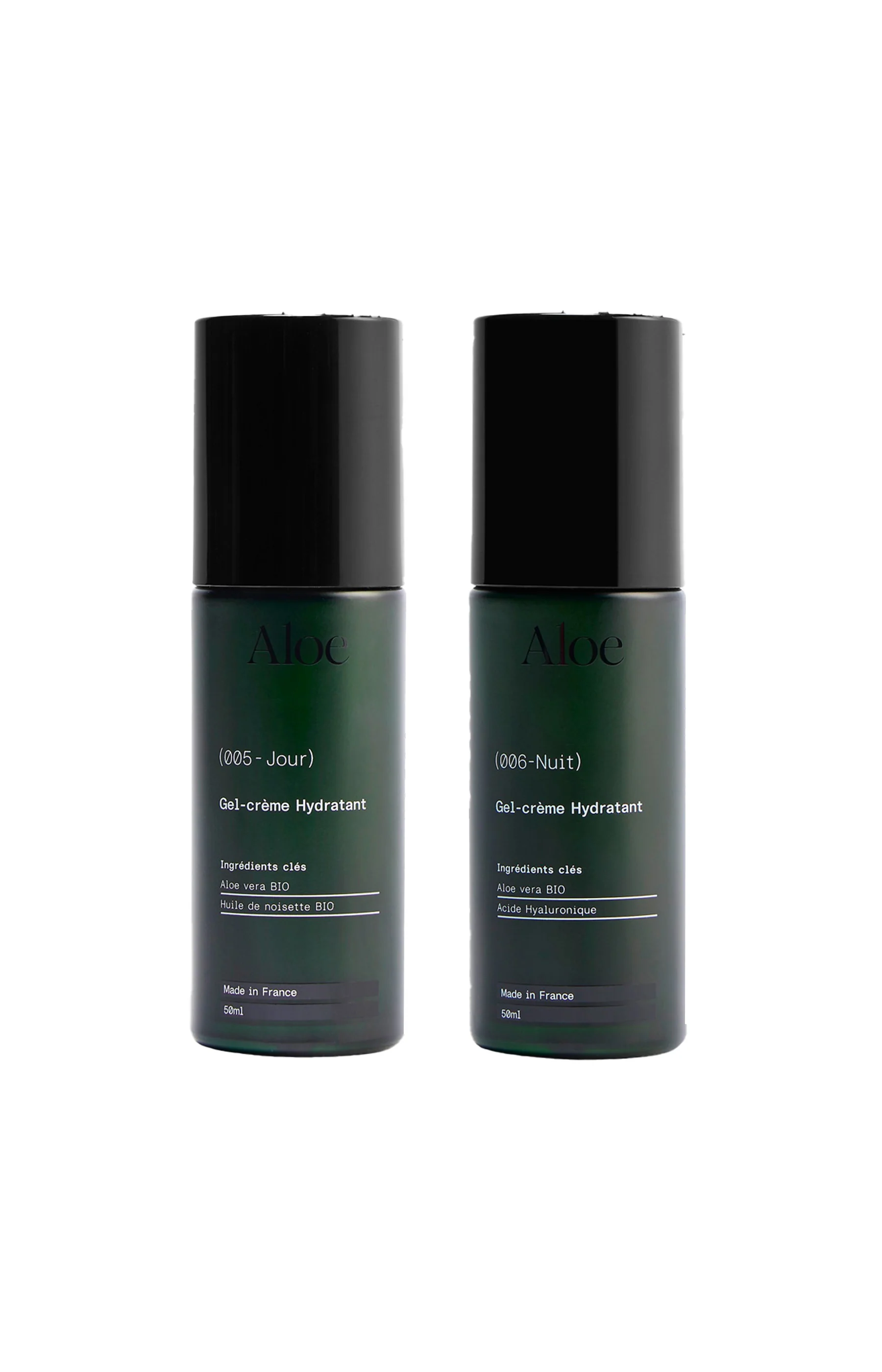 Gels-crèmes hydratants jour & nuit - Aloe vera - Visage - 2 x 50 ml
