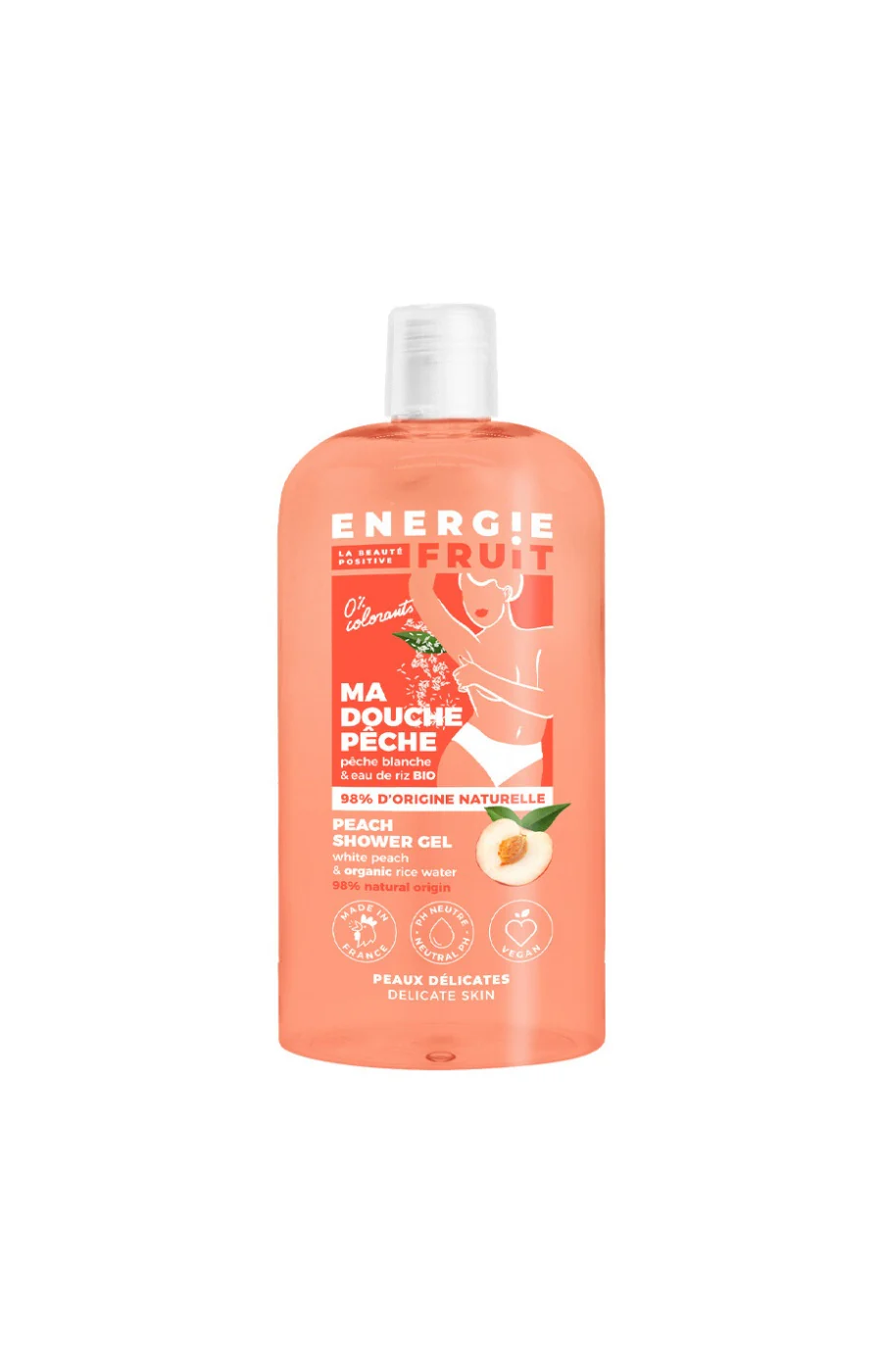 Gels douche - Pêche blanche & eau de riz - 2 x 500 ml