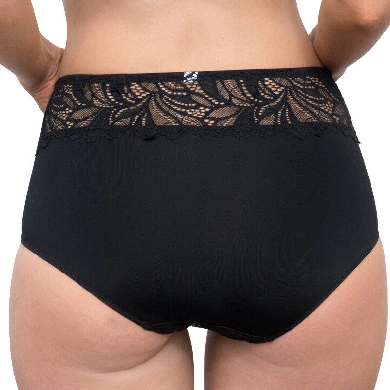 Culotte à dentelle taille haute - Rosana  - Noir - Image 2