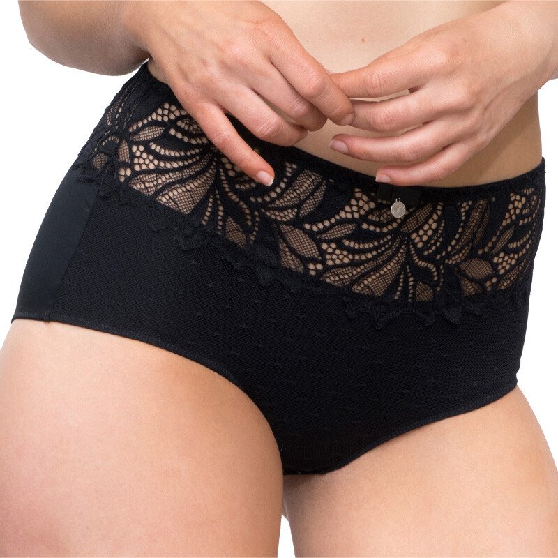 Culotte à dentelle taille haute - Rosana  - Noir - Image 3