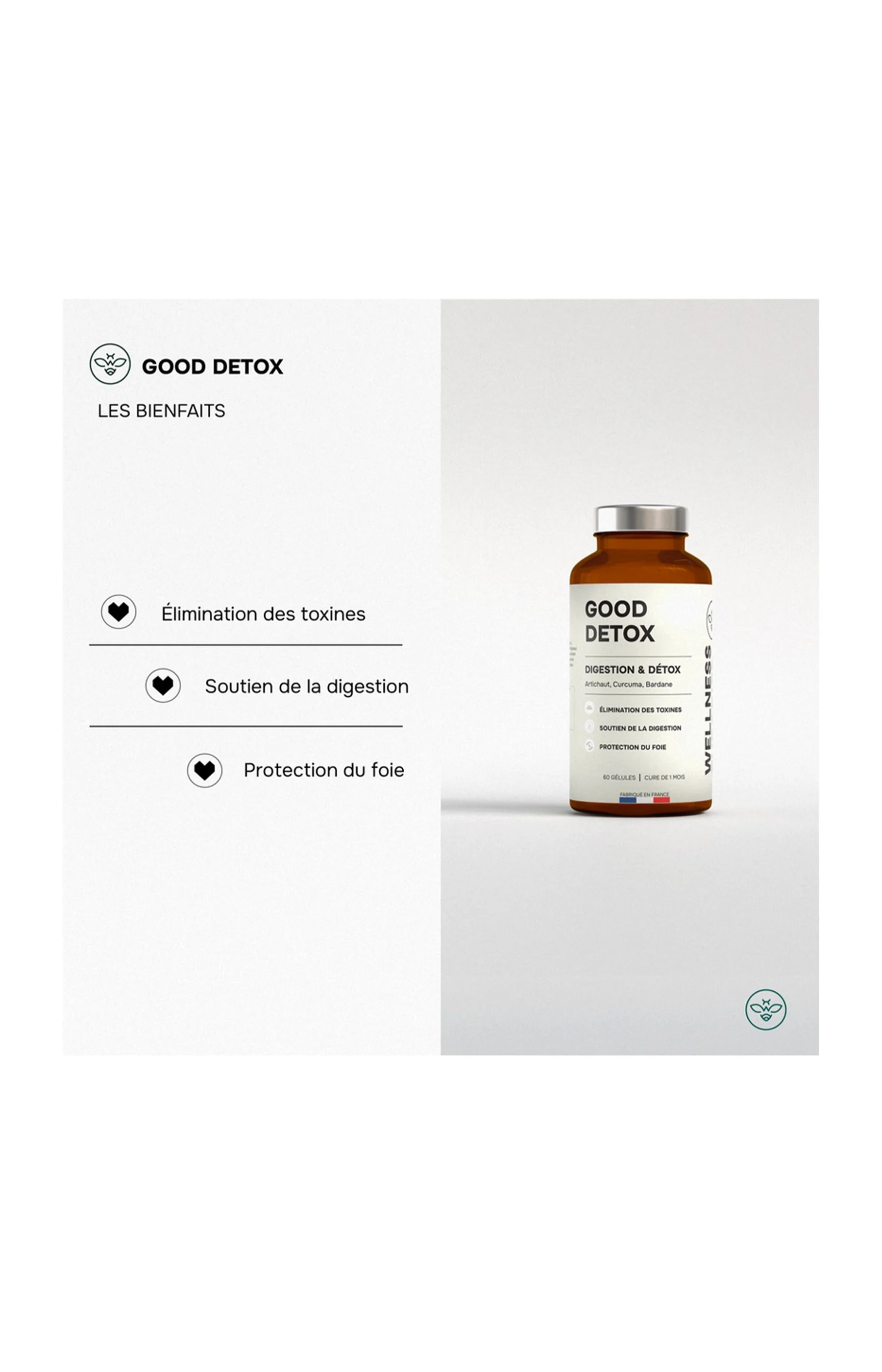Cure digestion - Good Detox - Curcuma & artichaut - 1 mois - Image 2