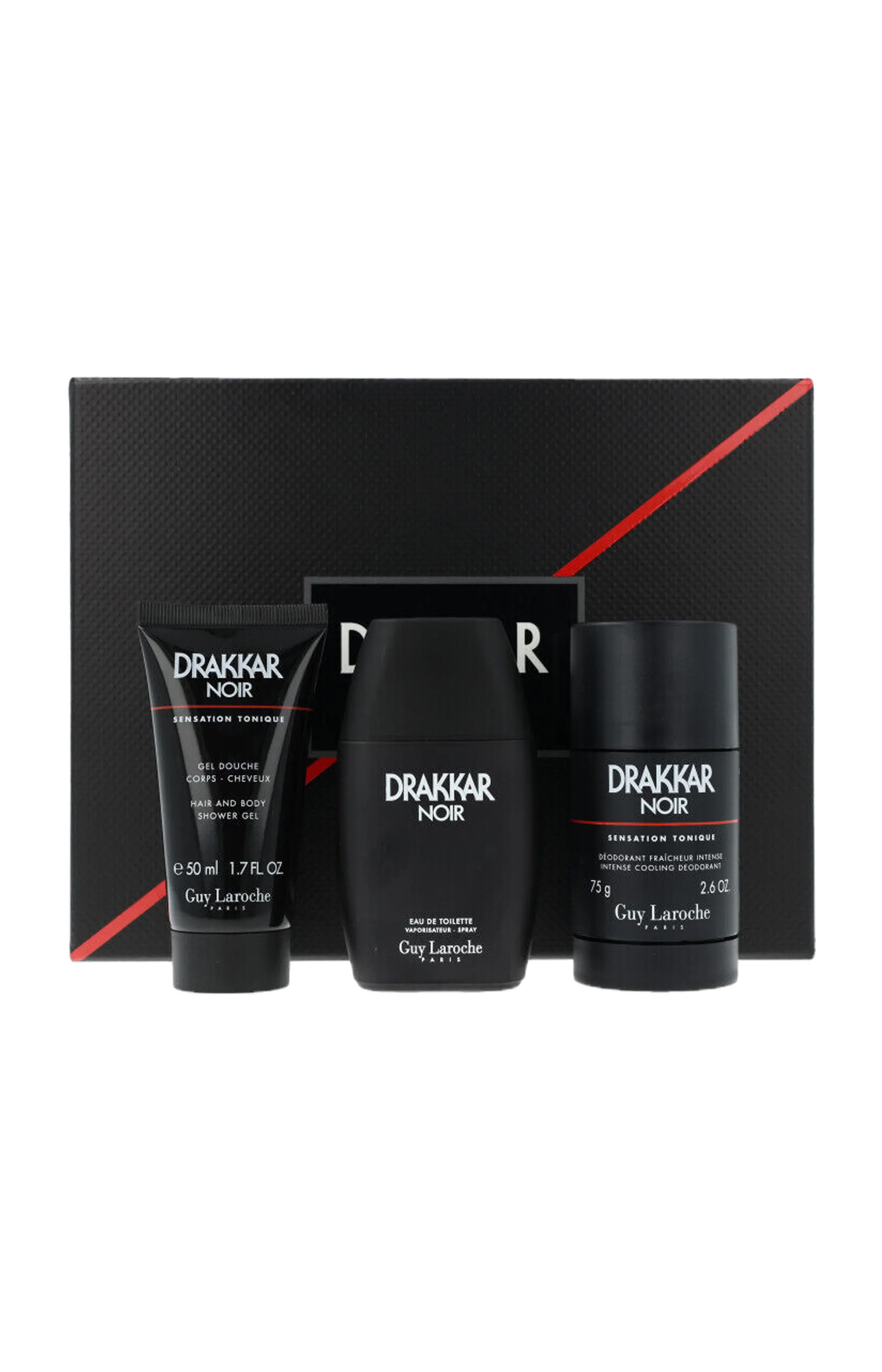 Coffret Drakkar Noir - Eau de toilette - Aromatique fougère - Homme - 3 produits