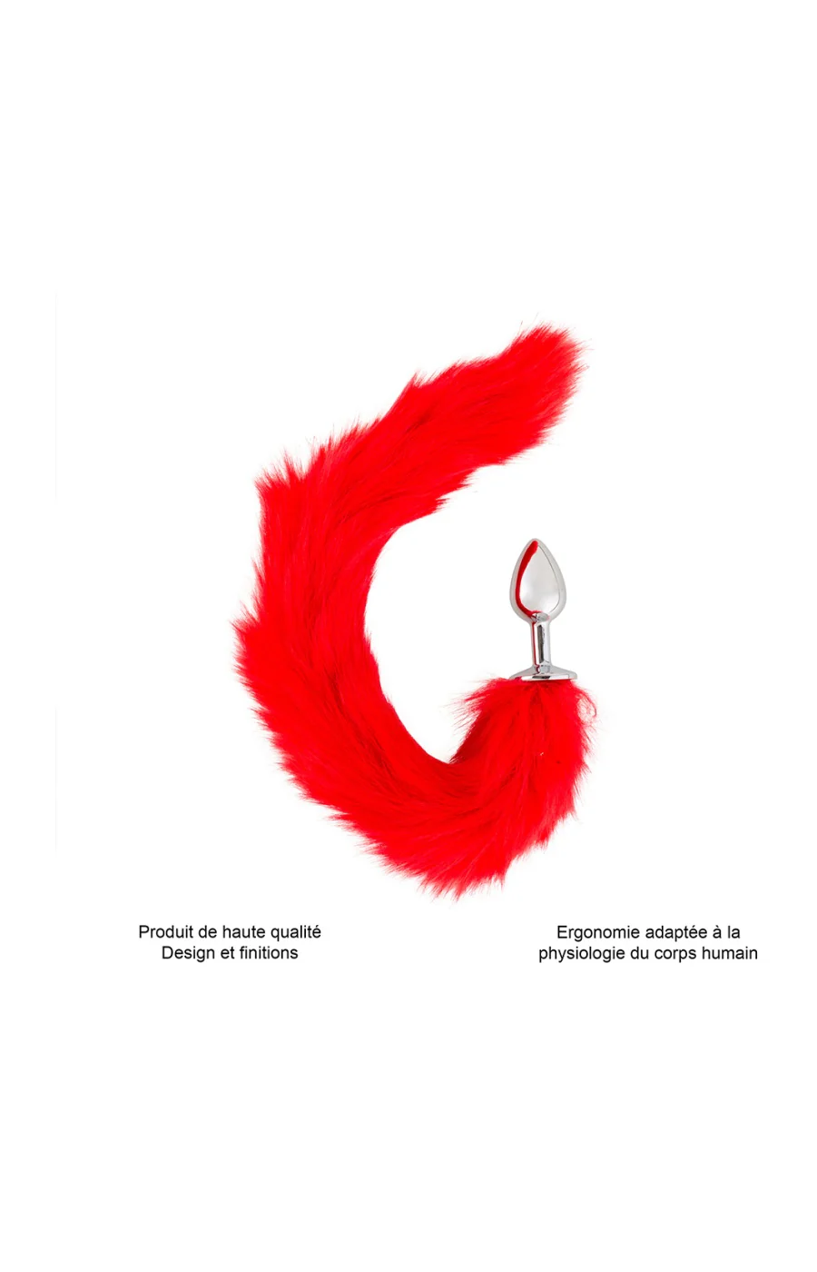 Plug anal queue de renard - Rouge - Image 2