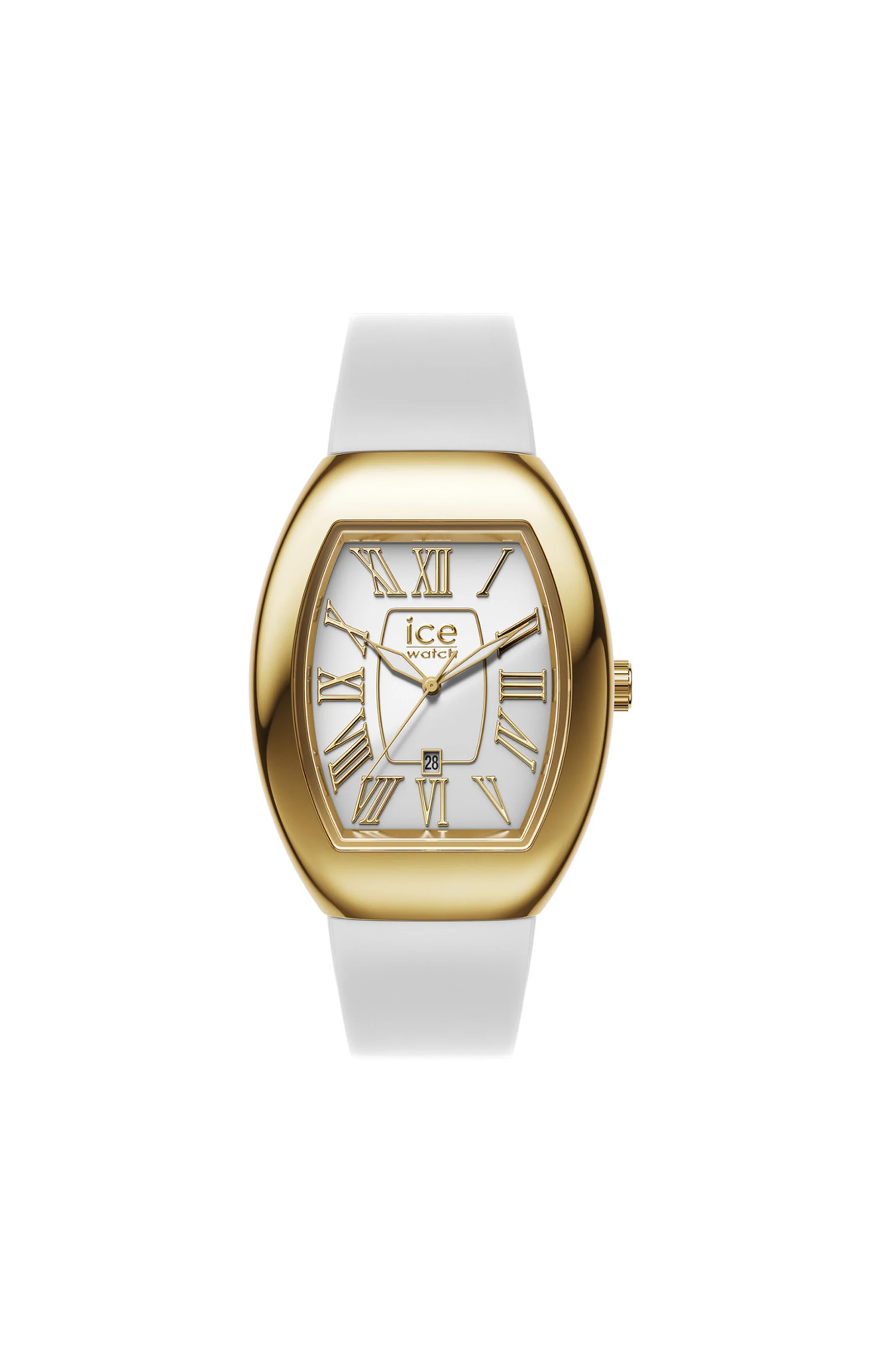 Montre à quartz - ICE boliday - Dome - Blanc et doré - Small