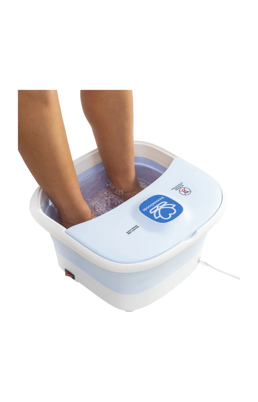Bassine soin des pieds pliable - Rouleaux & hydromassage - Footopy