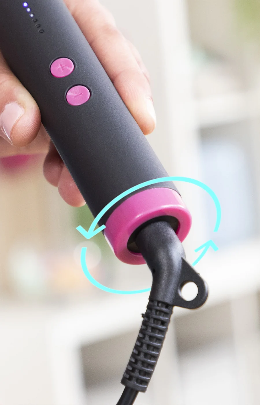 Brosse lissante en céramique - Cheveux - Noir - Image 4