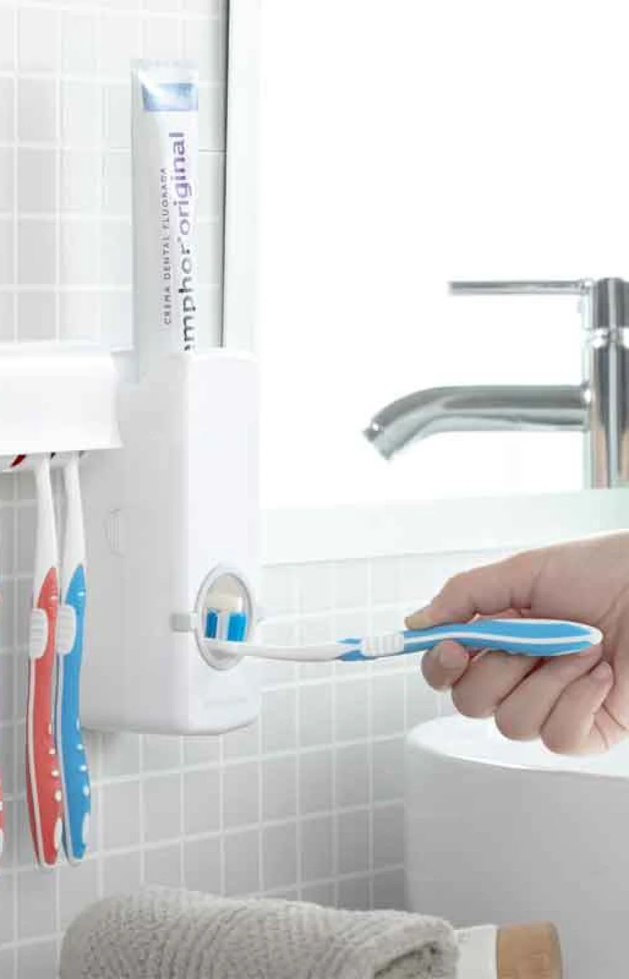 Distributeur de dentifrice & porte brosse à dents - Image 2