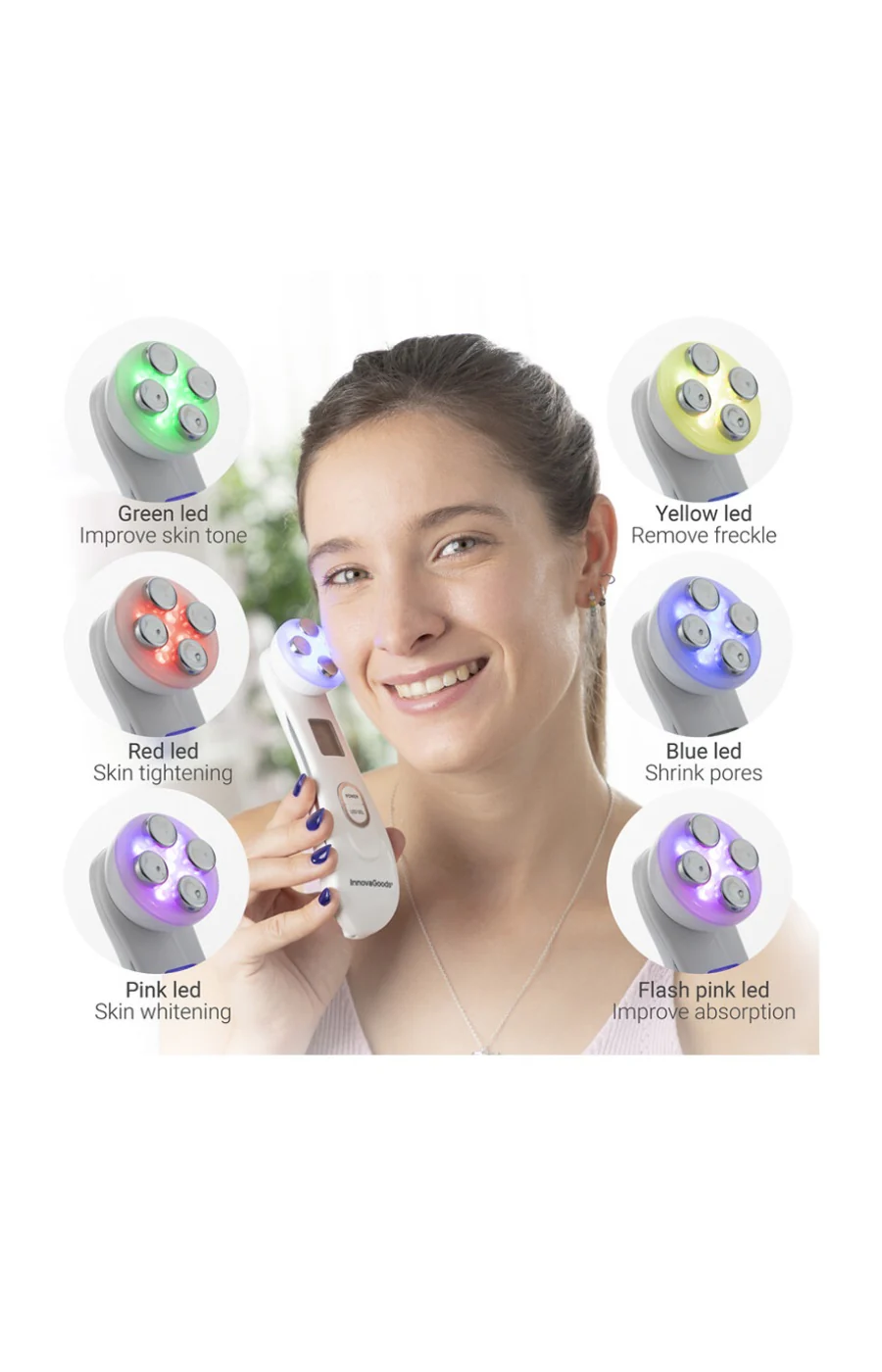 Masseur multiusage - Visage - Blanc - Image 2