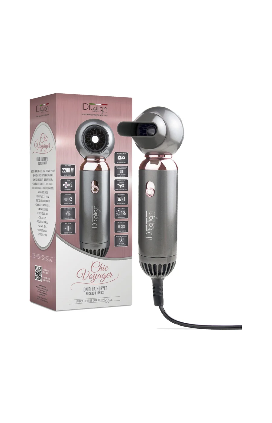 Sèche-cheveux Ionique - Chic Voyager - Blanc - 2200 W - Image 2
