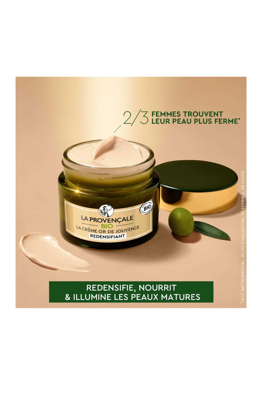 Crème redensifiante - Huile d'olive bio -  Visage - 50 ml - Image 2