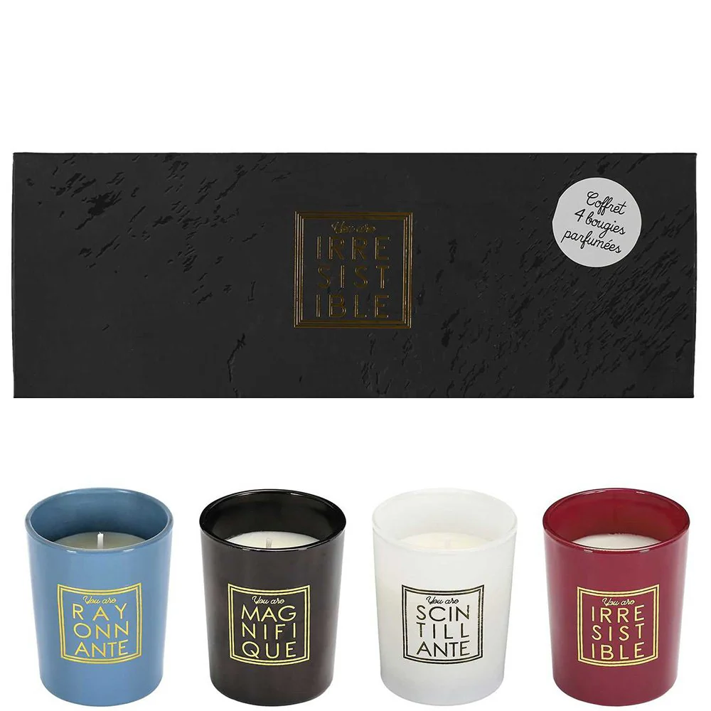 Coffret bougies parfumées - You Are - Fleur de coton - 4 x 136 g - Image 2