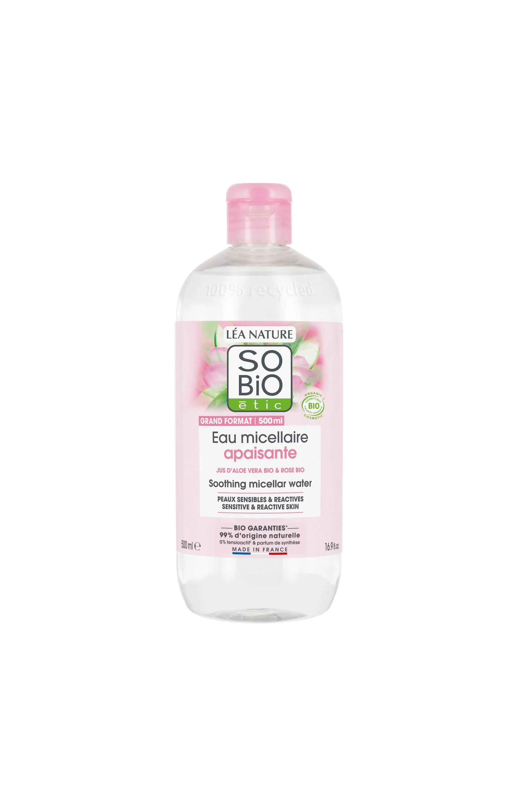 Eau micellaire apaisante bio - Aloe vera - Peaux sensibles & réactives
