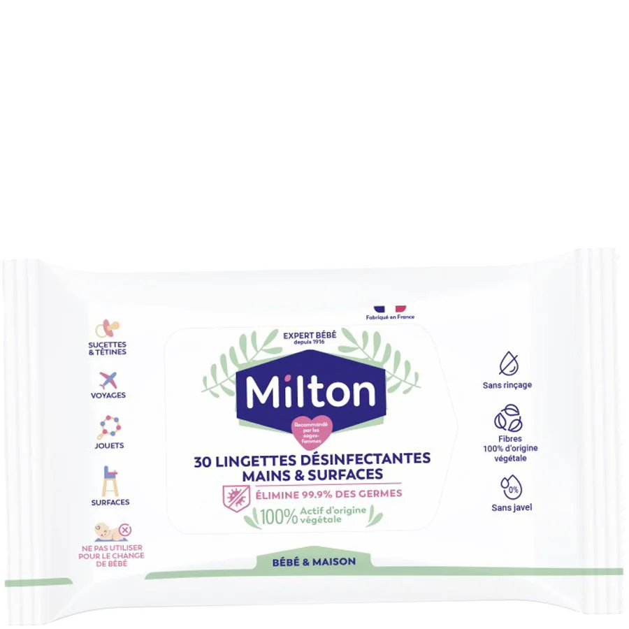 Lingettes désinfectantes de surfaces - 3 x 30 unités