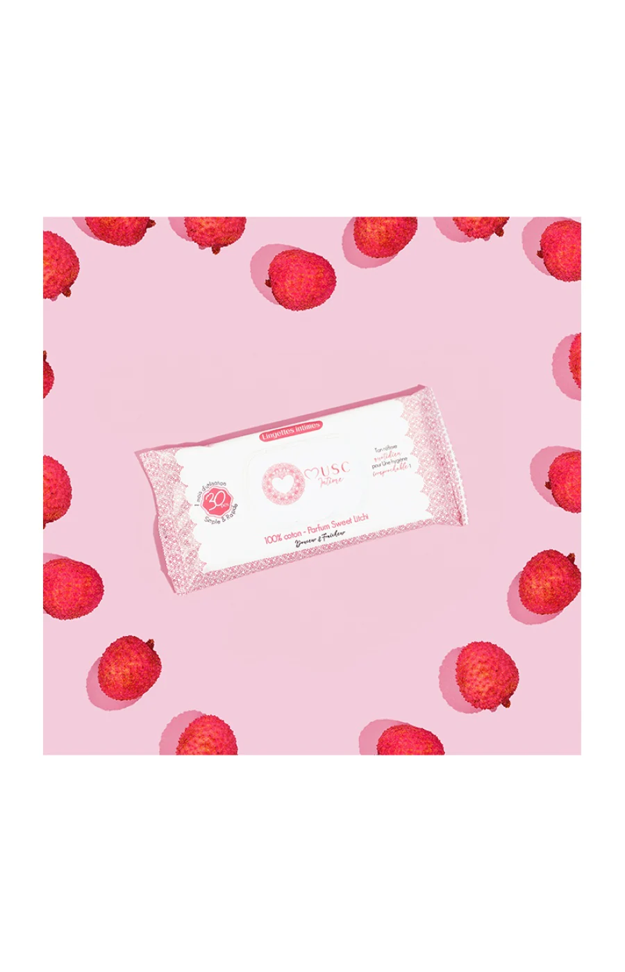 Lingettes intimes - Sweet Litchi - 3 x 30 unités - Image 4