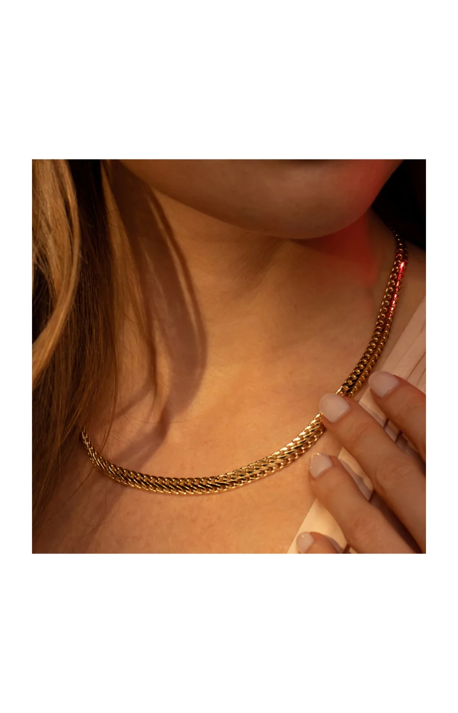 Collier Nathalia maille ovale - Or jaune 375/1000 - Image 2