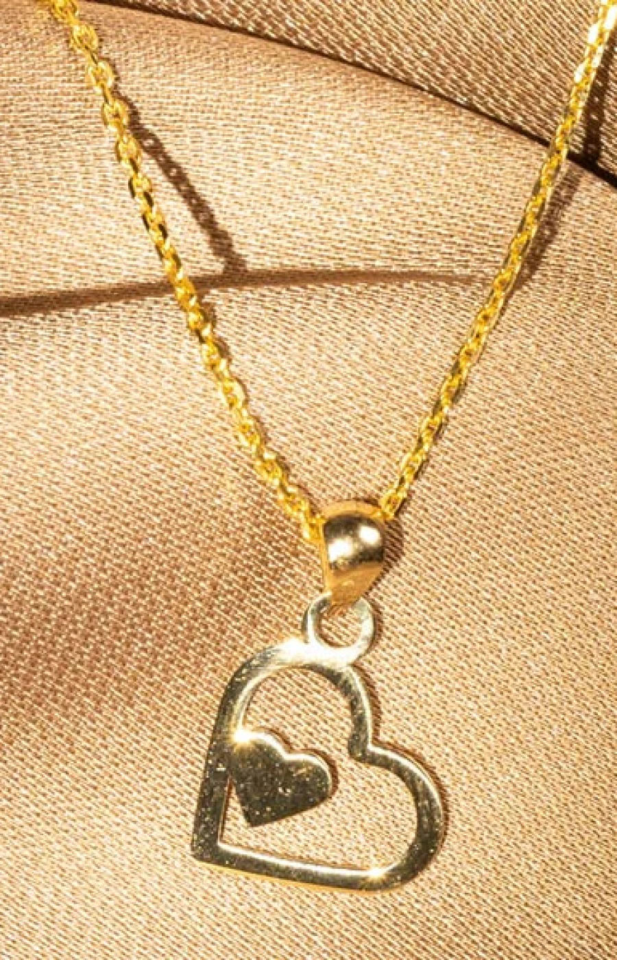 Pendentif - Cœur Coeur - Or jaune 375/1000 - Image 2