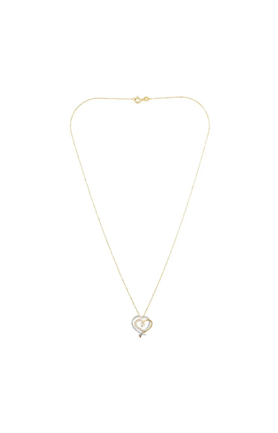 Pendentif Coup de Coeur - Or jaune, or Blanc 375/1000 & zirconium - Image 2