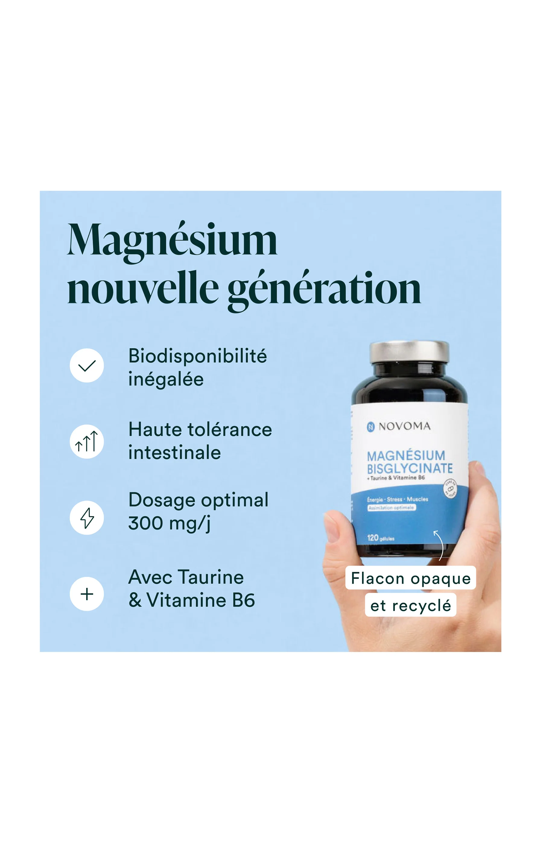 Magnésium Bisglycinate - Energie & stress -  20 ou 40 jours - Image 3