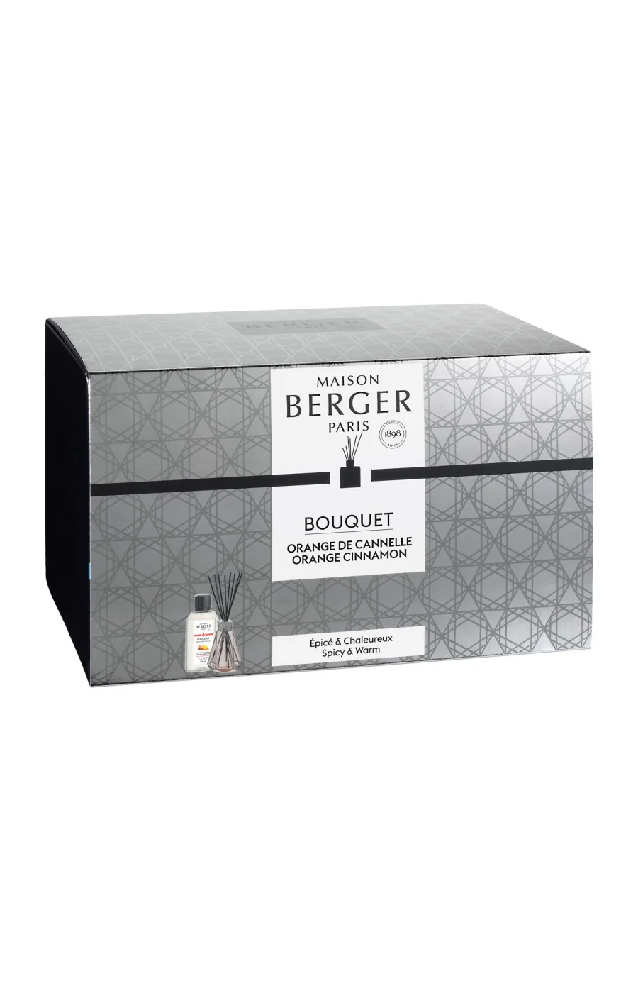 Bouquet parfumé - Pyramide rose - Orange cannelle - 200 ml - Image 2