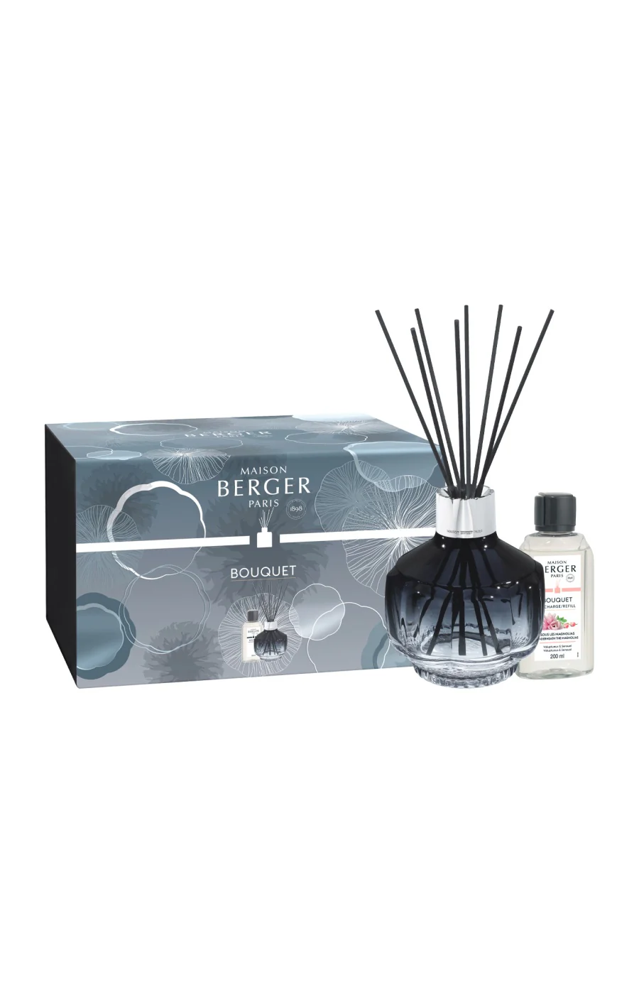 Coffret bouquet parfumé & recharge - Molécule - Sous les magnolias - Bleu - 200 ml - Image 3