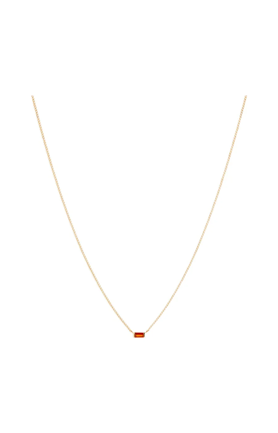 Collier - Orange - Laiton doré 1 micron