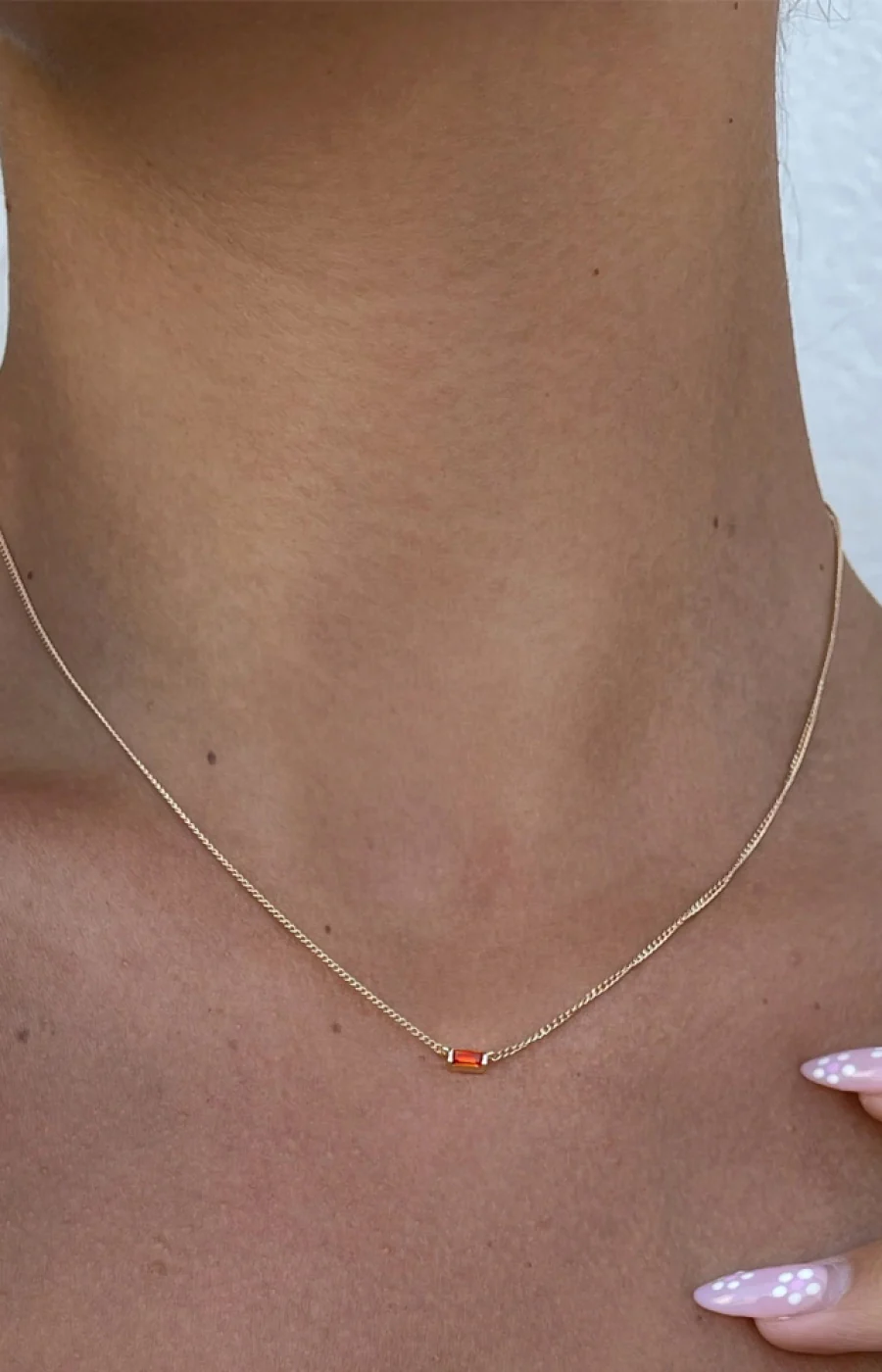 Collier - Orange - Laiton doré 1 micron - Image 2