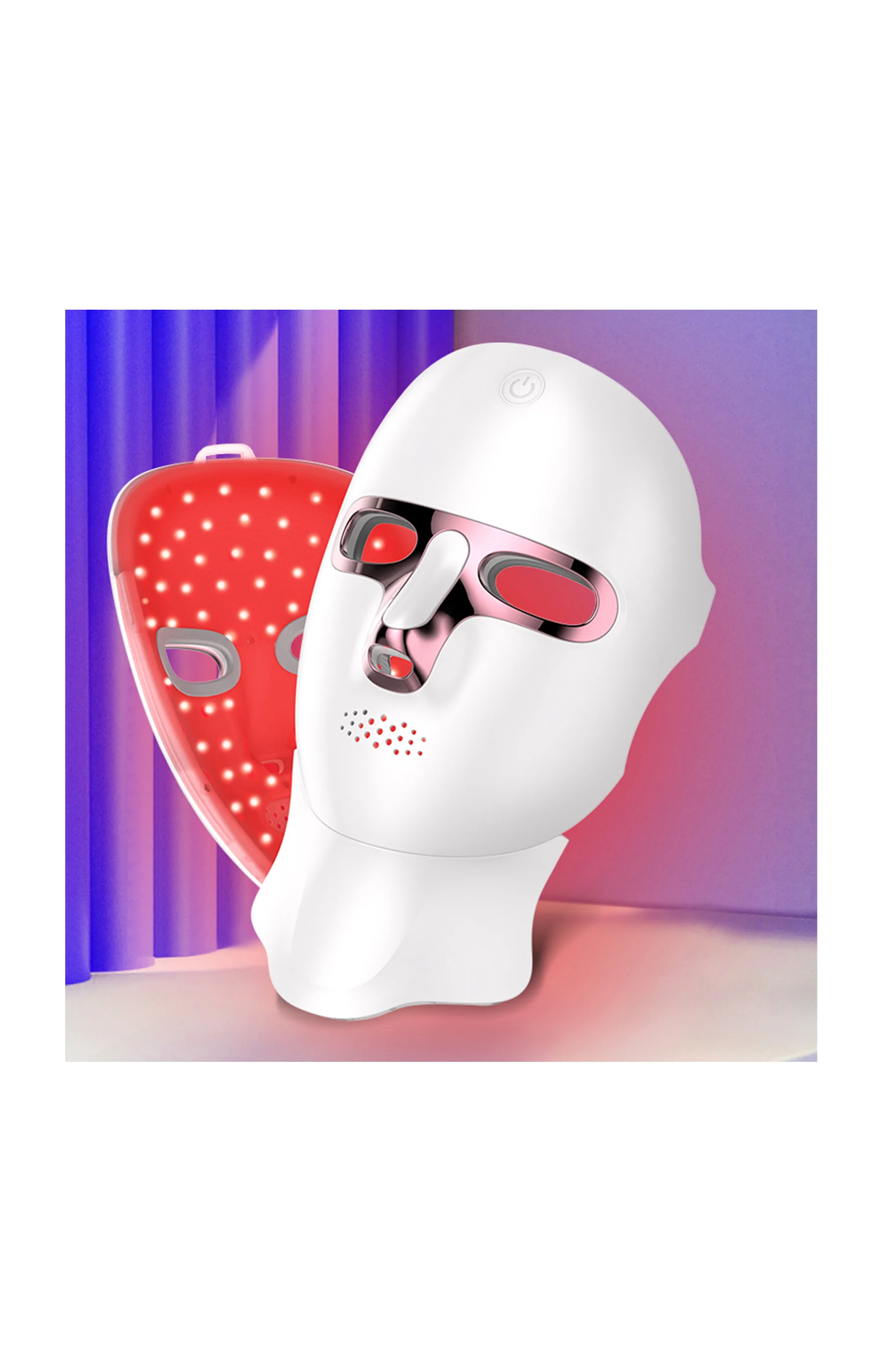 Masque LED sans fil - Visage & cou - Blanc - Image 2