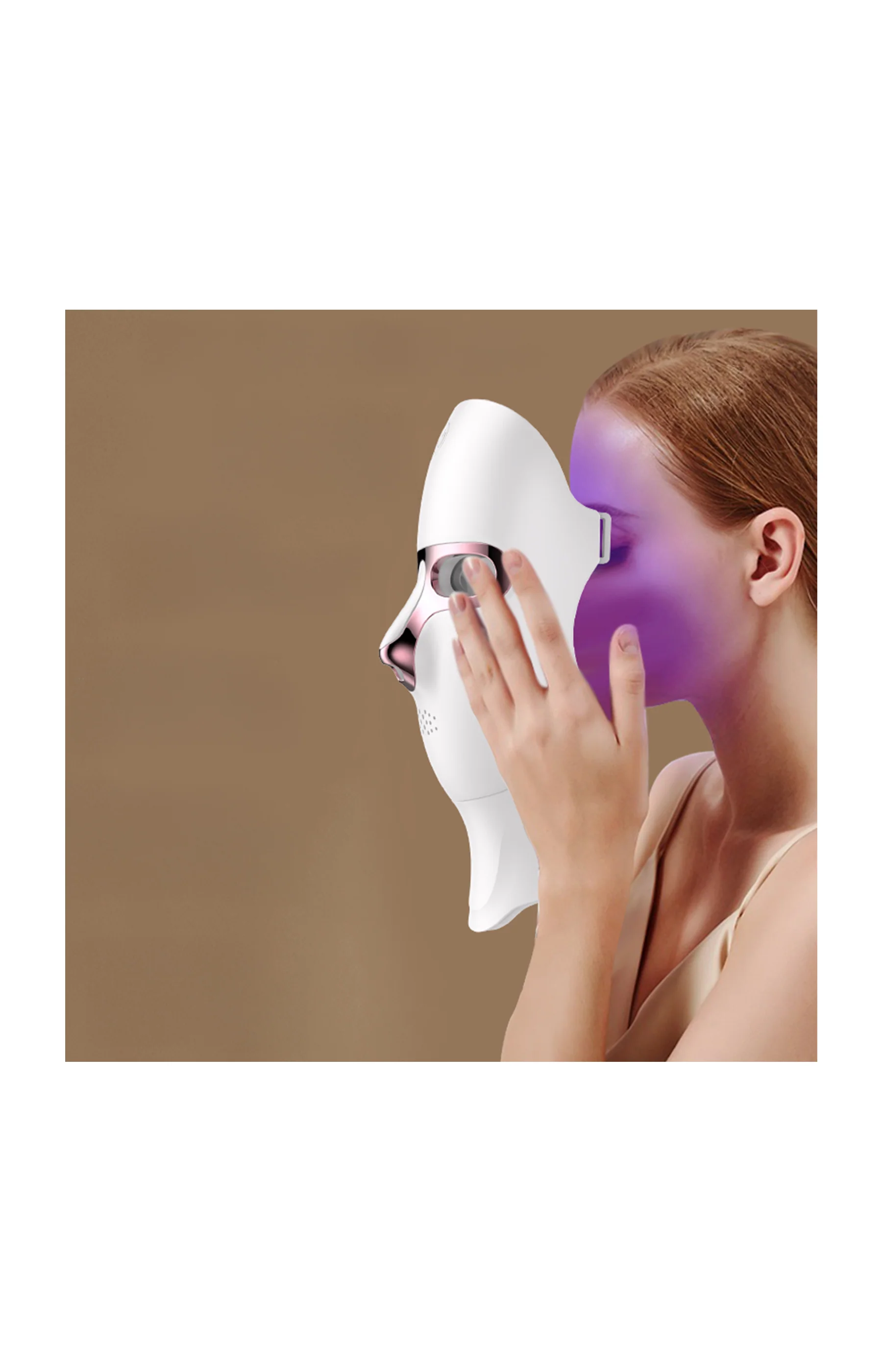 Masque LED sans fil - Visage & cou - Blanc - Image 3