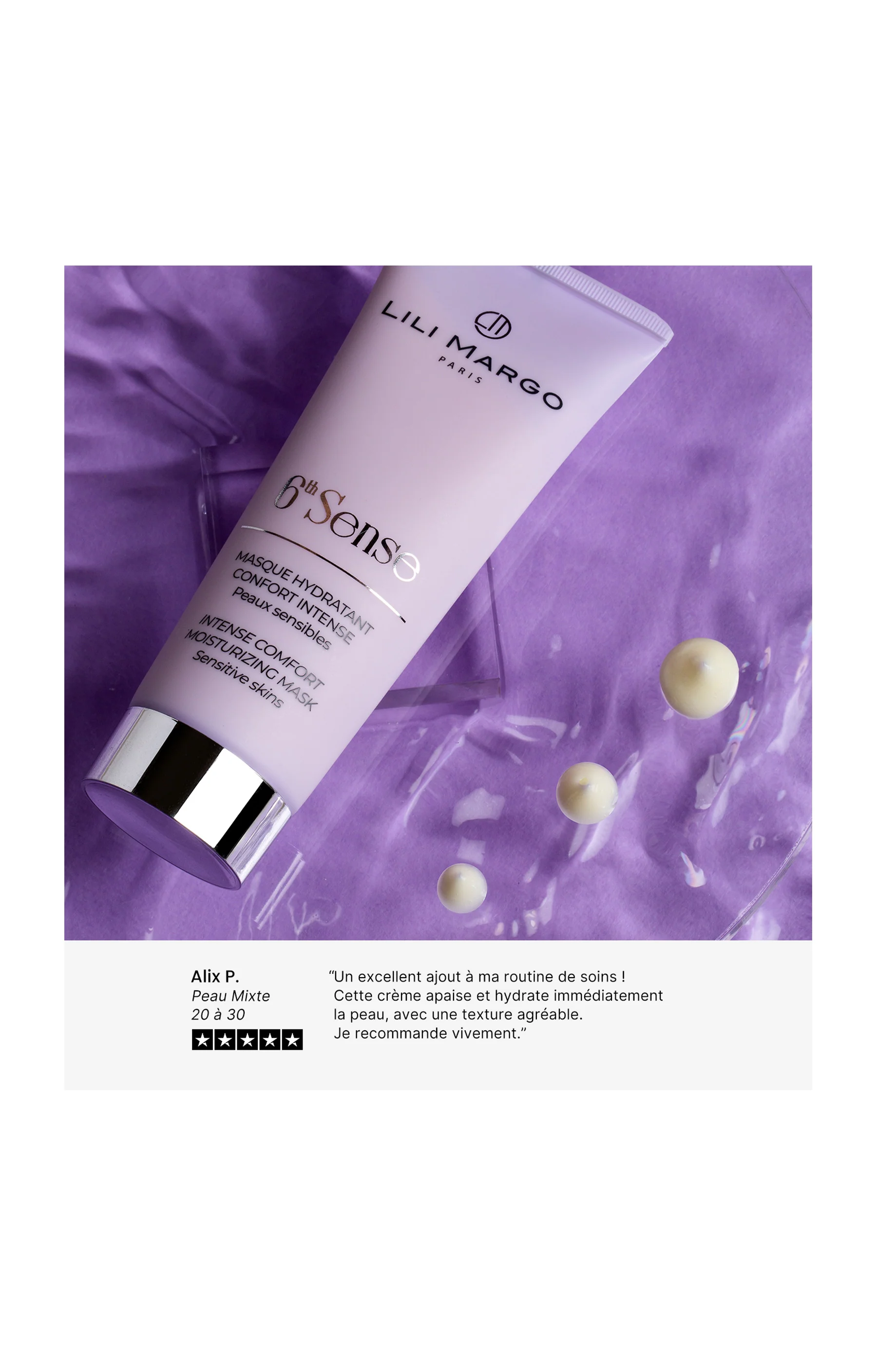 Masque hydratant - 6th Sense - Peaux sensibles - 75 ml - Image 4
