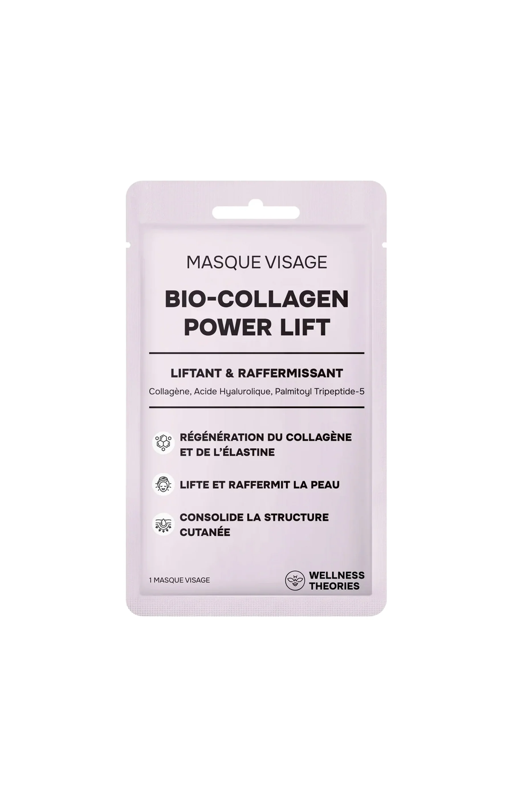 Masque tissu liftant - Collagène marin, adénosine & acide hyaluronique - Visage