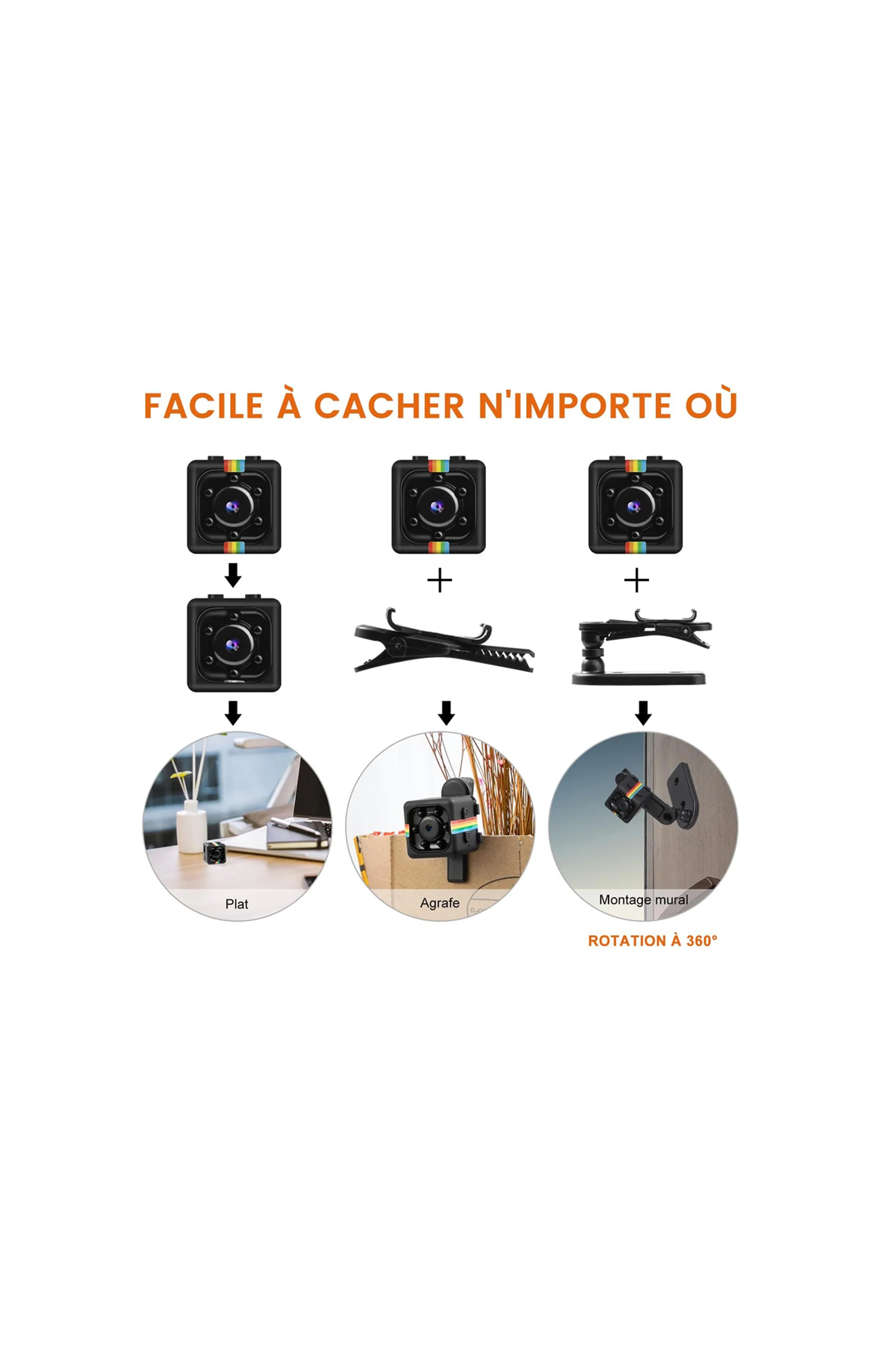 Mini caméra espion - Modèle Cubix - Image 6