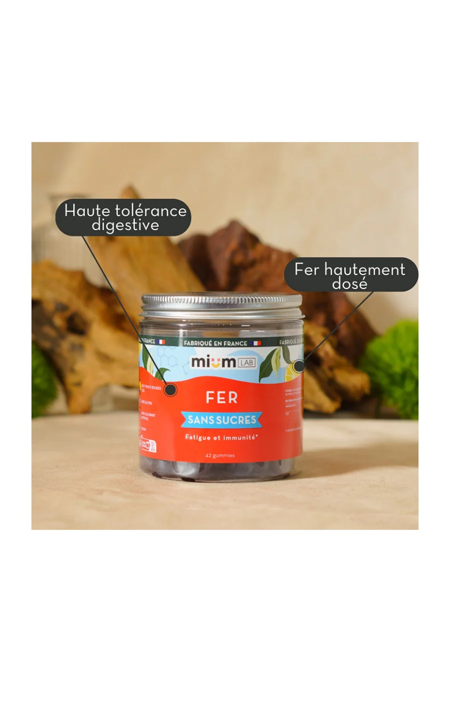 Cure gummies fer - Fatigue & immunité - Fruits rouges & yuzu - Sans sucres - 2 mois - Image 4
