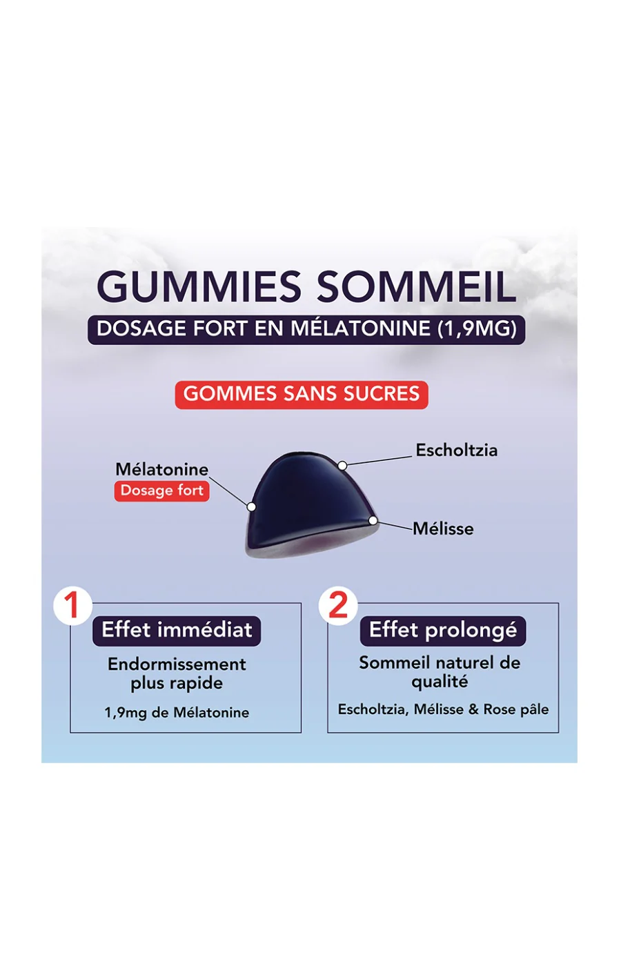 Cure gummies sommeil - Mûre & myrtille - Sans sucres - 3 mois - Image 4