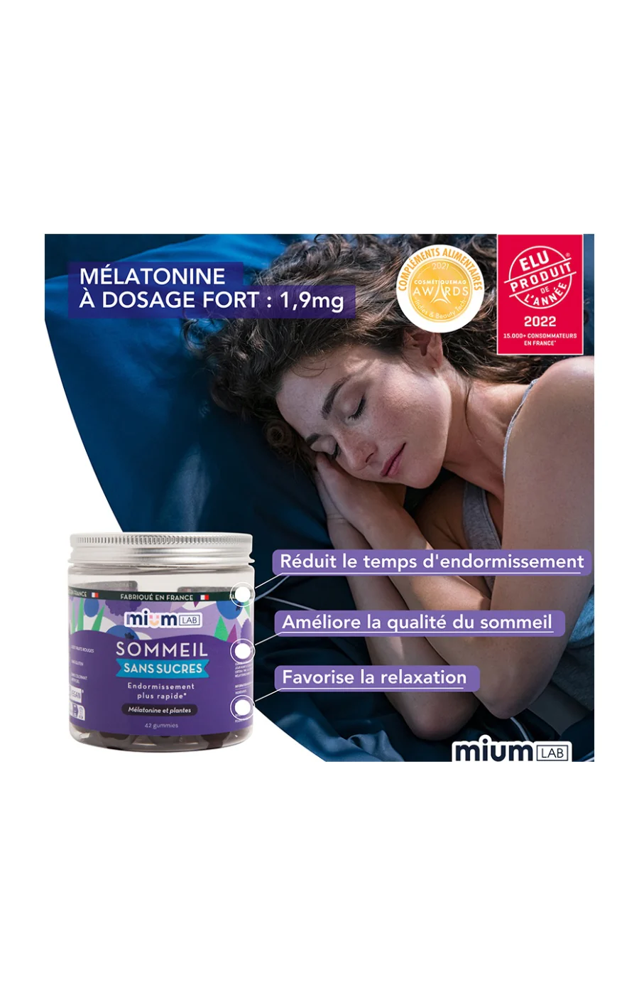 Cure gummies sommeil - Mûre & myrtille - Sans sucres - 3 mois - Image 5