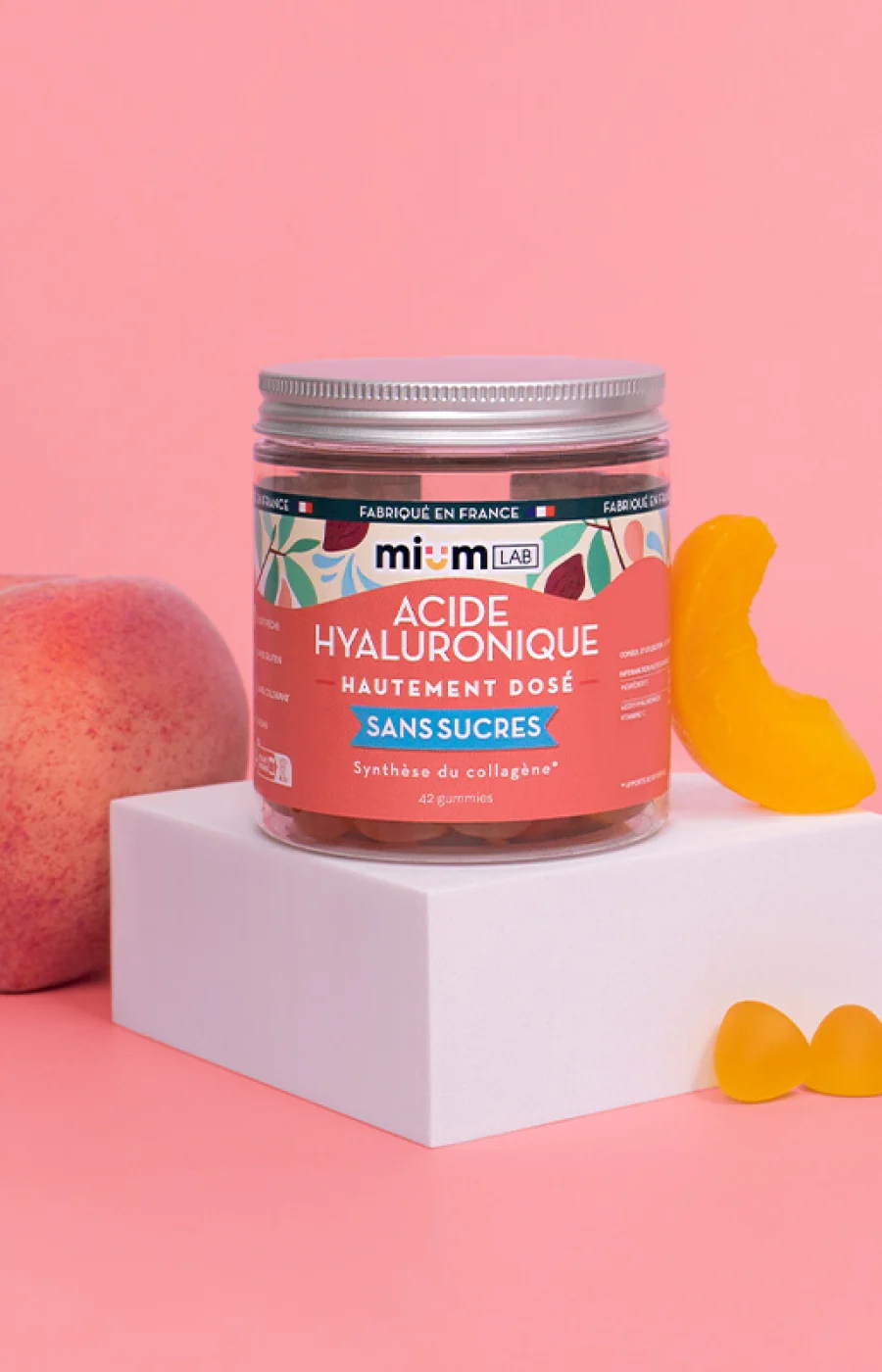 Gummies acide hyaluronique - Pêche - Sans sucres - 21 jours - Image 4