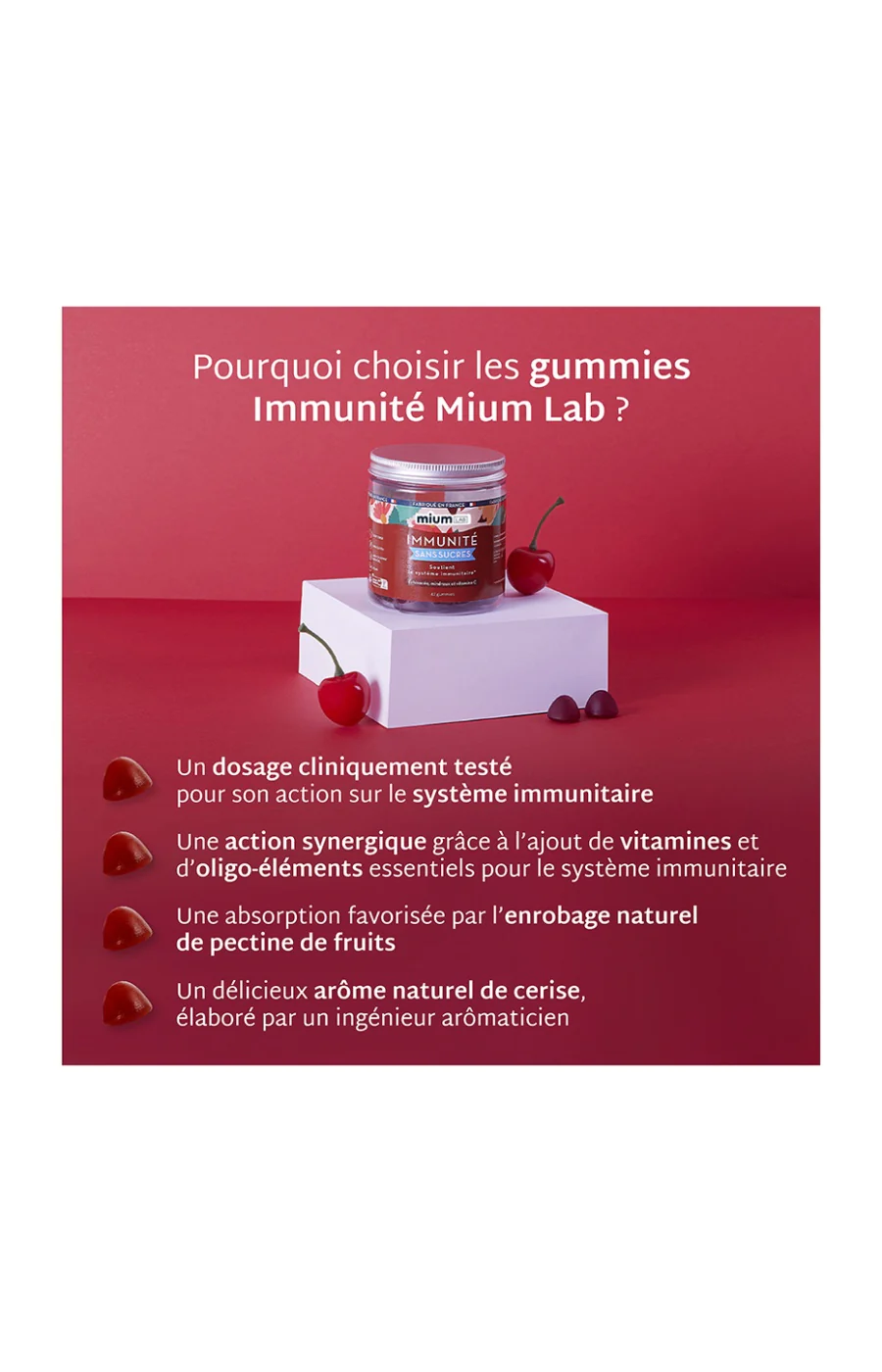 Gummies immunité - Cerise - Sans sucres - 21 jours - Image 5