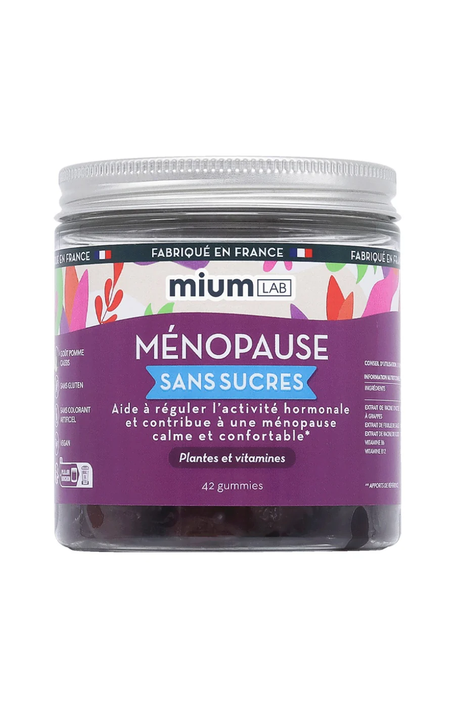 Gummies ménopause - Pomme & cassis - Sans sucres - 21 jours
