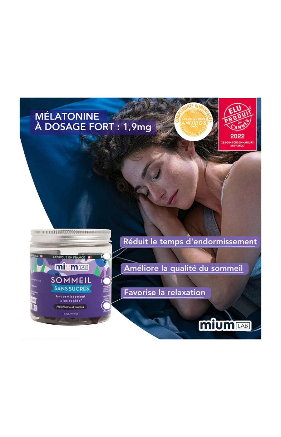 Gummies sommeil - Mûre & myrtille - Sans sucres - 21 jours - Image 2