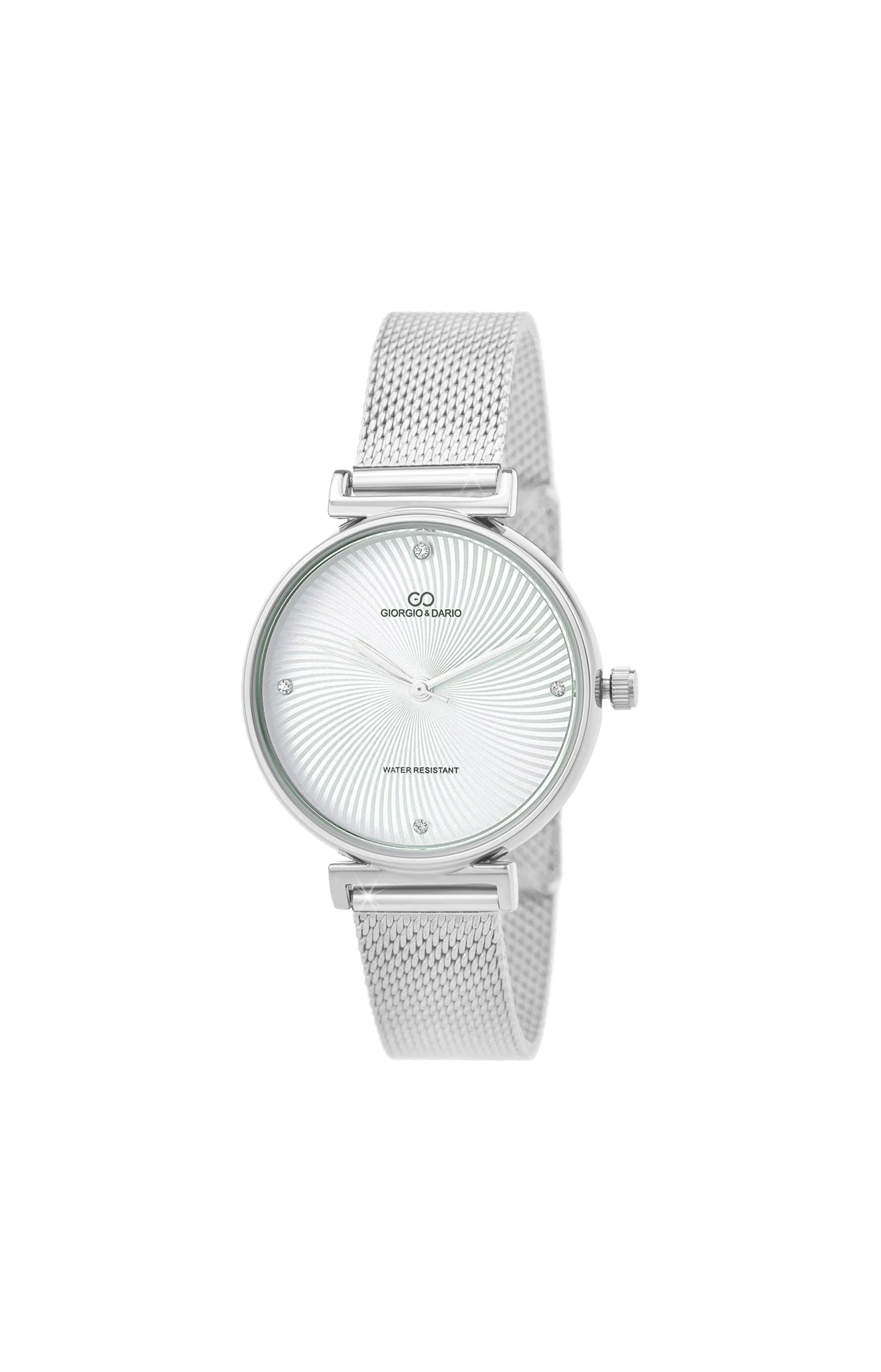 Montre - Laiton argenté & cristaux