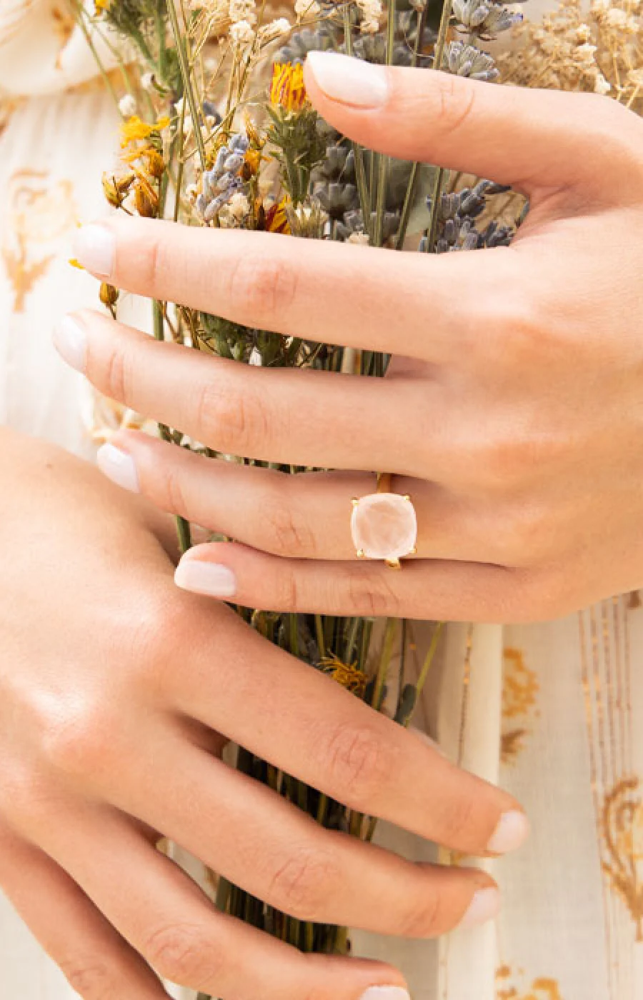 Bague Salya - Quartz rose - Image 2