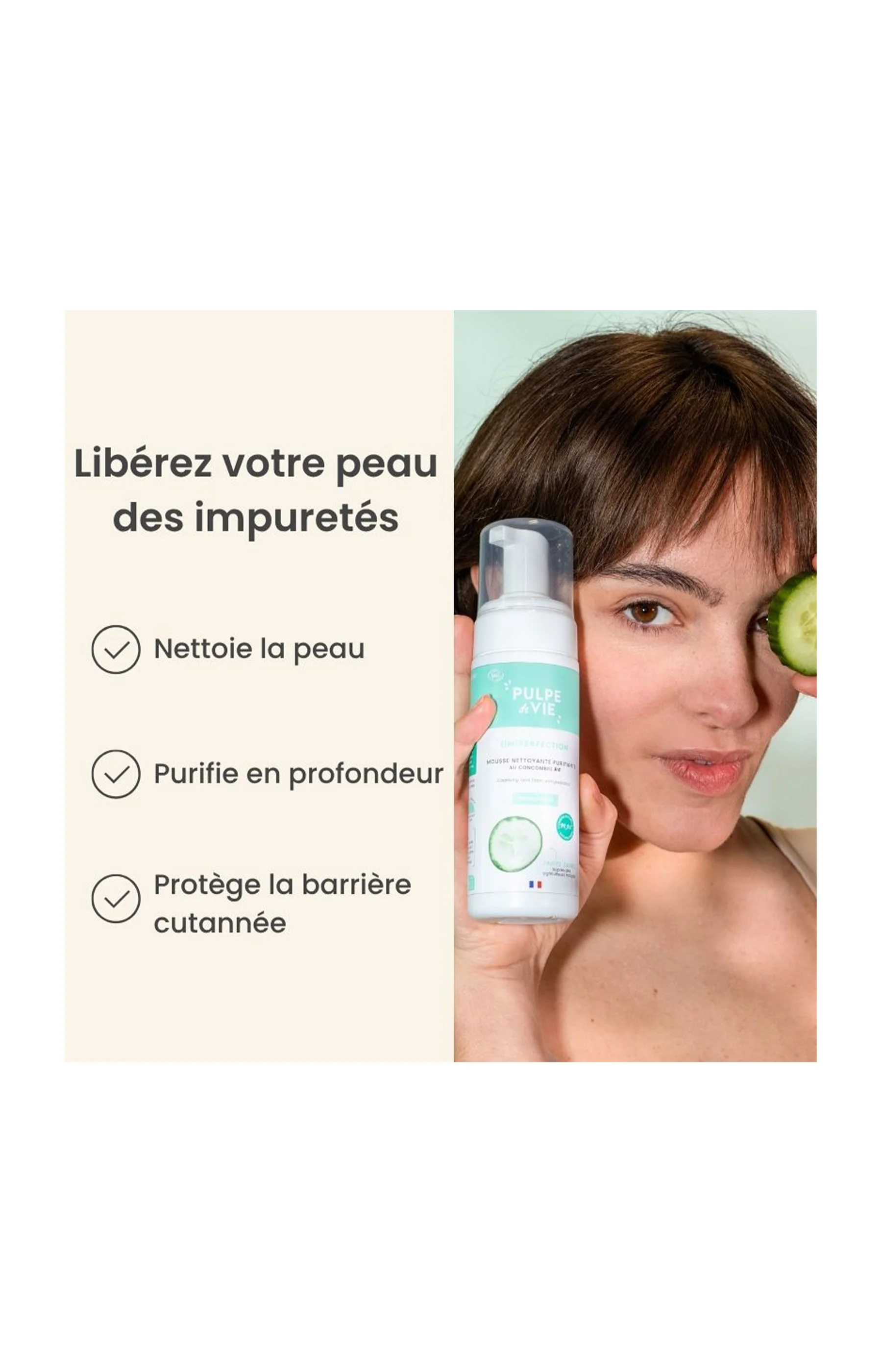 Mousse nettoyante bio - Visage - 125 ml - Image 4