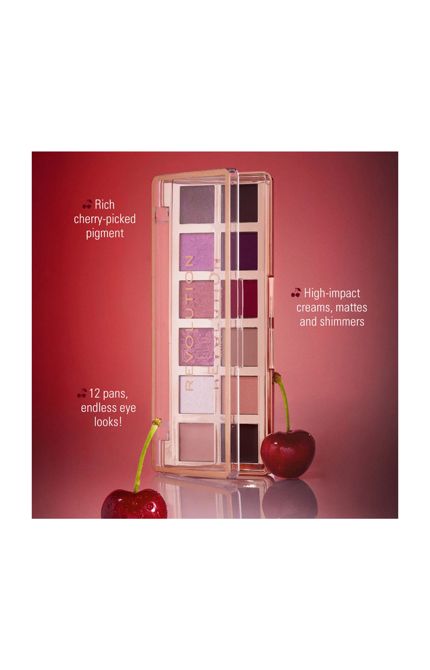 Palette de 12 ombres à paupières - The Cherry Icon Rich Berry - Image 3