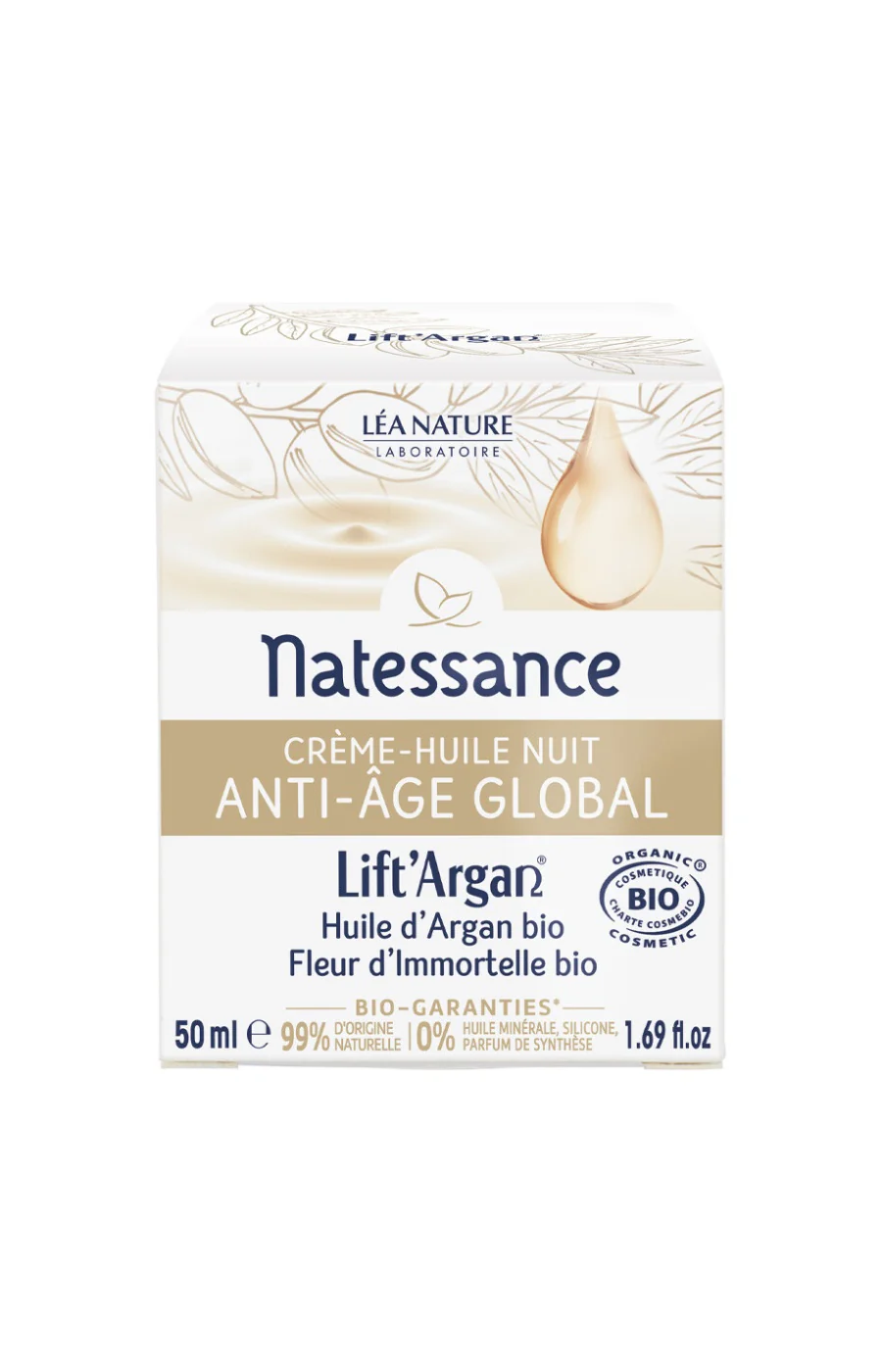 Crème-huile anti-âge global bio - Lift'Argan - Nuit