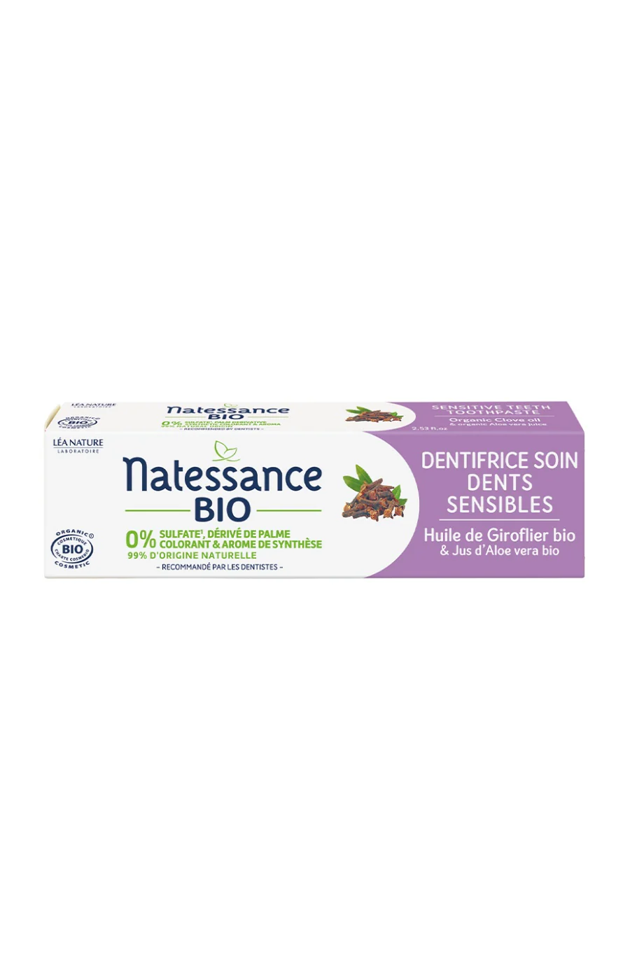 Dentifrice bio - Dents sensibles - 75 ml - Image 2