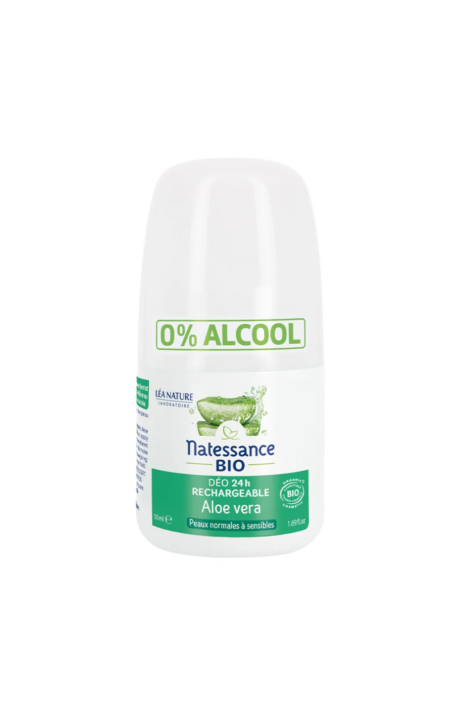 Déodorant bio rechargeable - Aloe vera - Peaux normales & sensibles - 50 ml