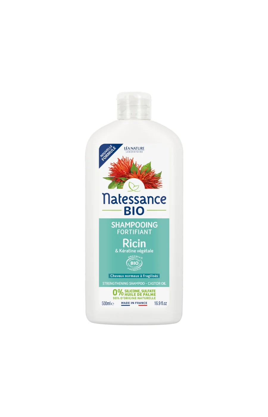 Shampoing réparateur bio - Huile de ricin - Cheveux secs & fragilisés - 500 ml
