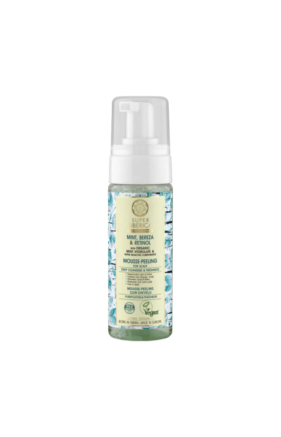 Mousse peeling - Menthe & bouleau - Super Siberica - Cheveux gras - 170 ml