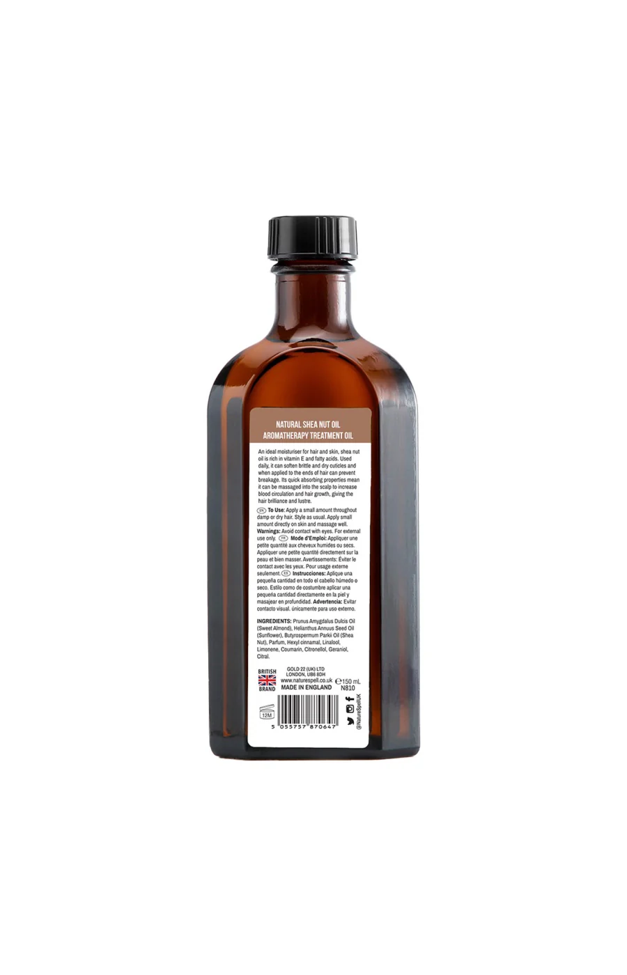 Huile multi-usage - Karité - Corps & cheveux - 150 ml - Image 2