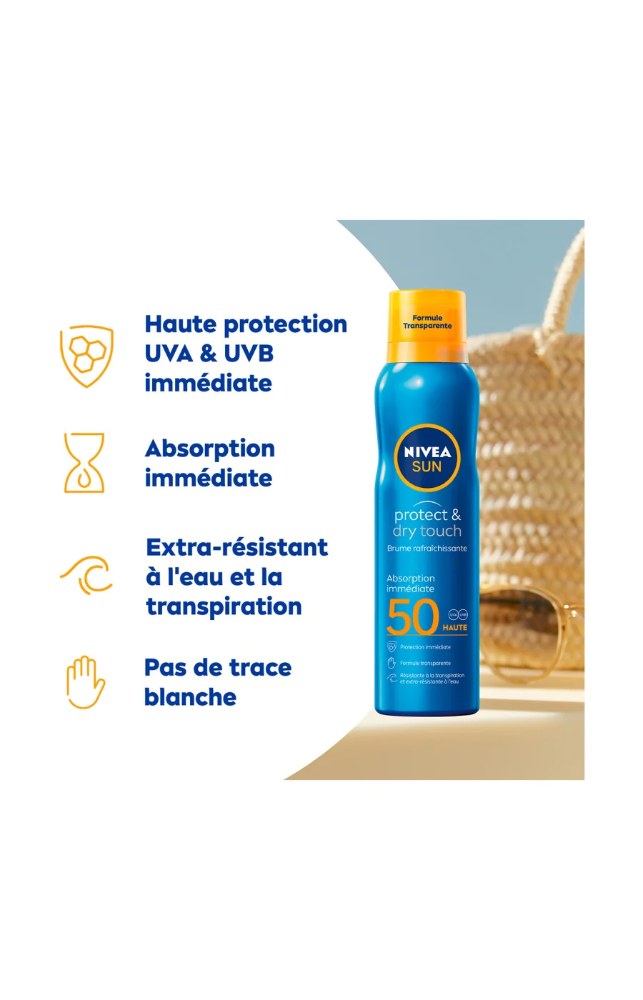 Brume solaire SPF 50 - Protect & Dry Touch - Corps - 200 ml - Image 3